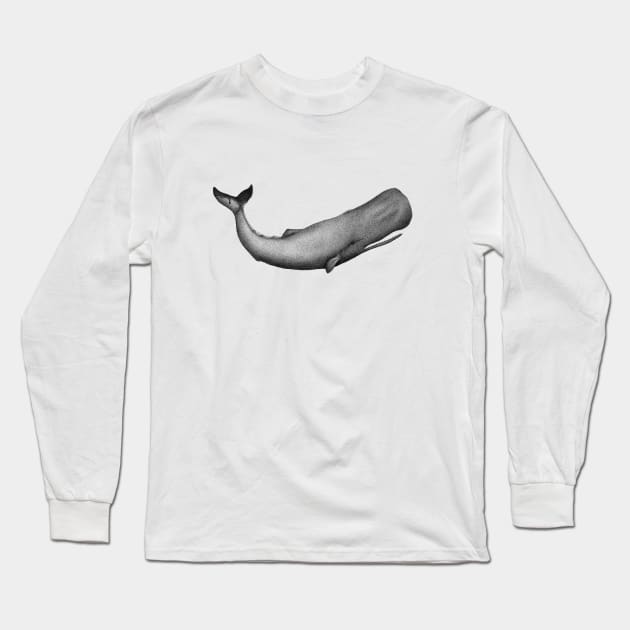 Sperm Whale Long Sleeve T-Shirt by By_StineLee
